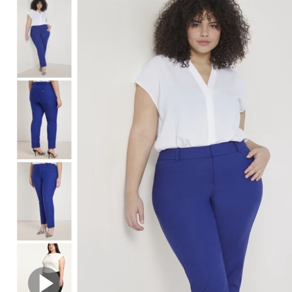 Eloquii Women's Kady Fit Ankle Pant - Royal Blue